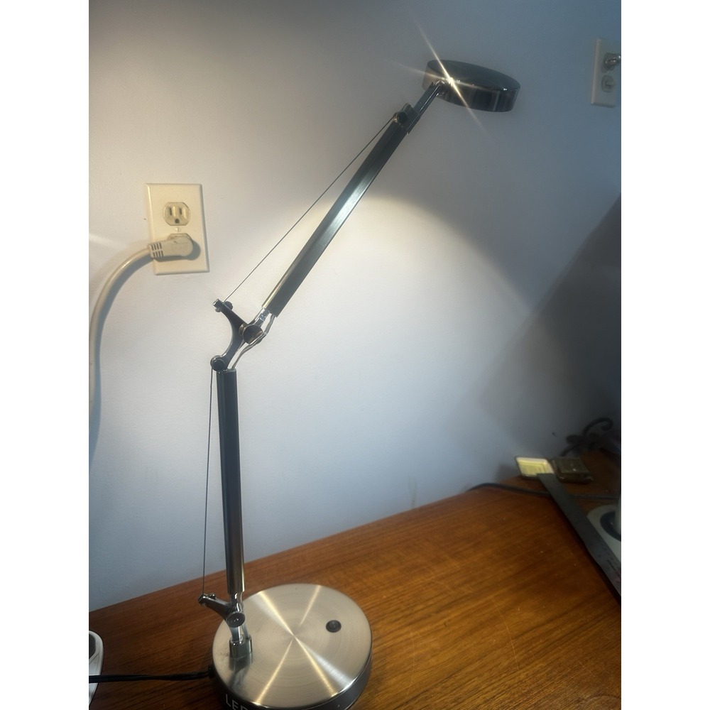 Arcadia Collection LED Folding Desk Lamp 26" Silver Modern Metal Industrial 2013